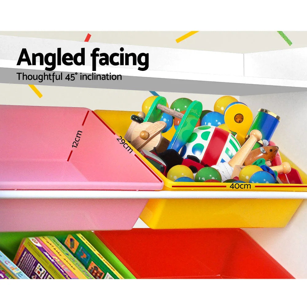 Kids Toy Storage Organizer Rack with 8 Bins Bookshelf