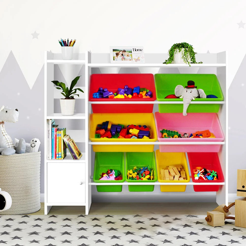 Kids Toy Storage Organizer Rack with 8 Bins Bookshelf