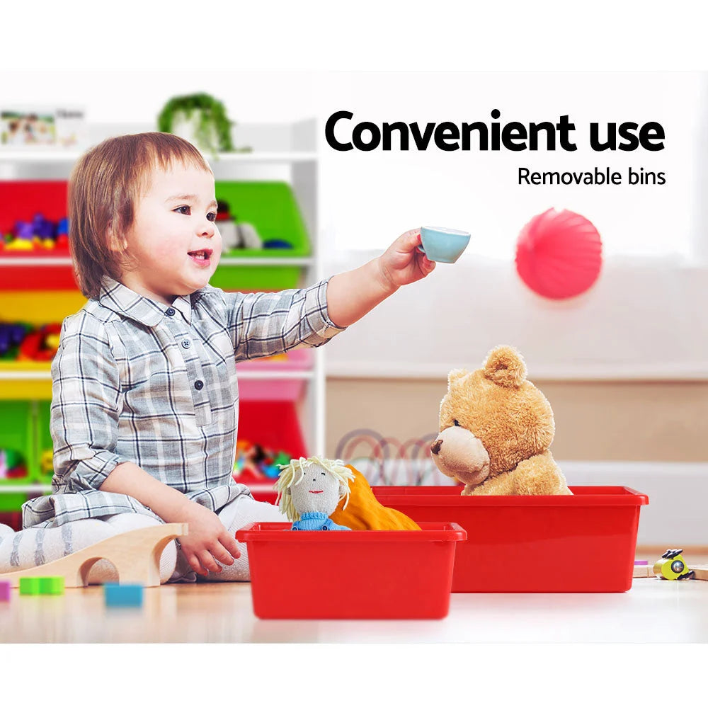 Kids Toy Storage Organizer Rack with 8 Bins Bookshelf