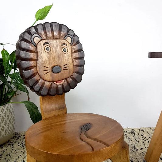 Kids Wooden Chair Lion - Baby & Kids > Kid’s Furniture >