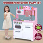 Kids Wooden Kitchen Pretend Play Set Toy Toddlers Children