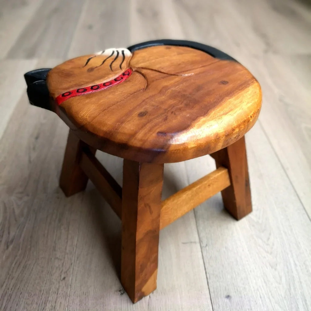 Kids Wooden Stool - Cat - Furniture