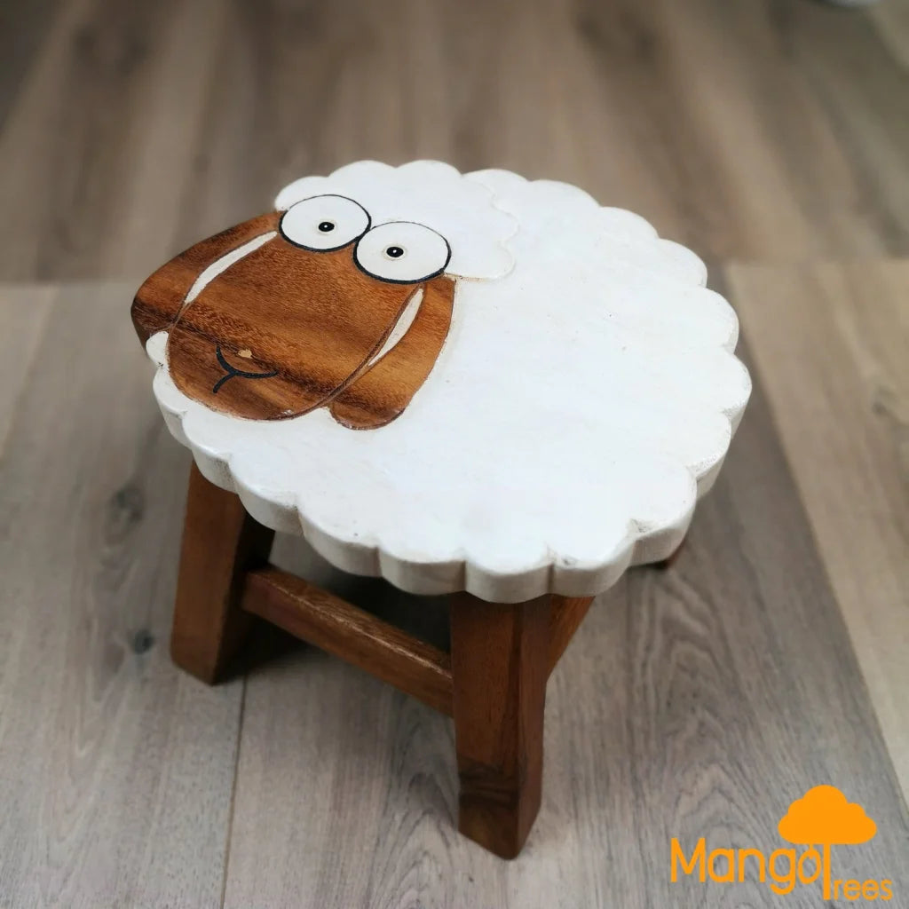 Kids Wooden Stool Long Ear Sheep - Baby & Kids > Kid’s