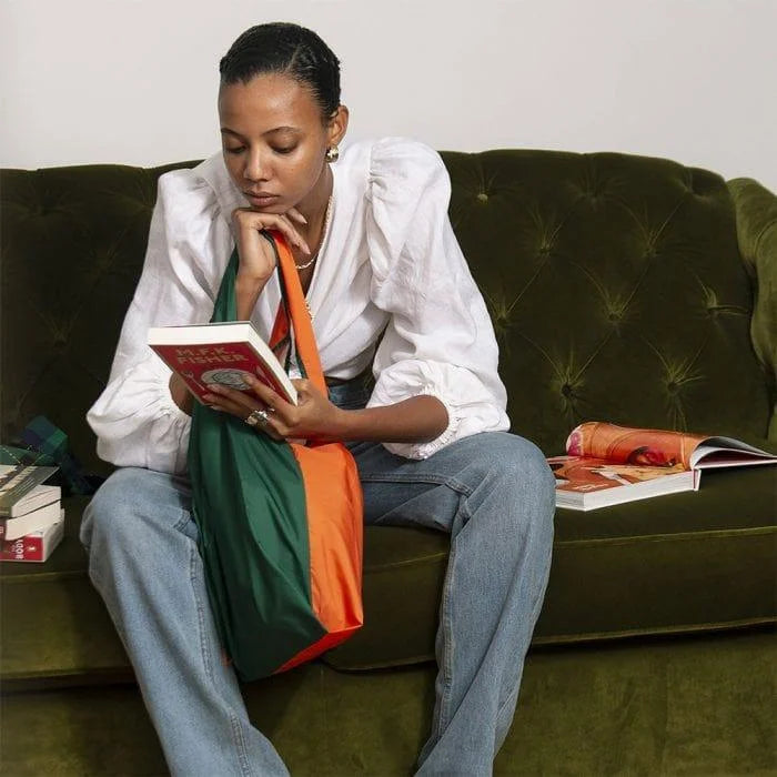 KIND BAG Reusable Bag - Medium| Bicolour Green & Orange-1973194218012807171