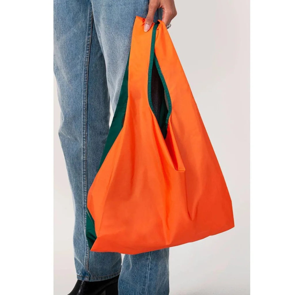 KIND BAG Reusable Bag - Medium| Bicolour Green & Orange-1973194218012807172