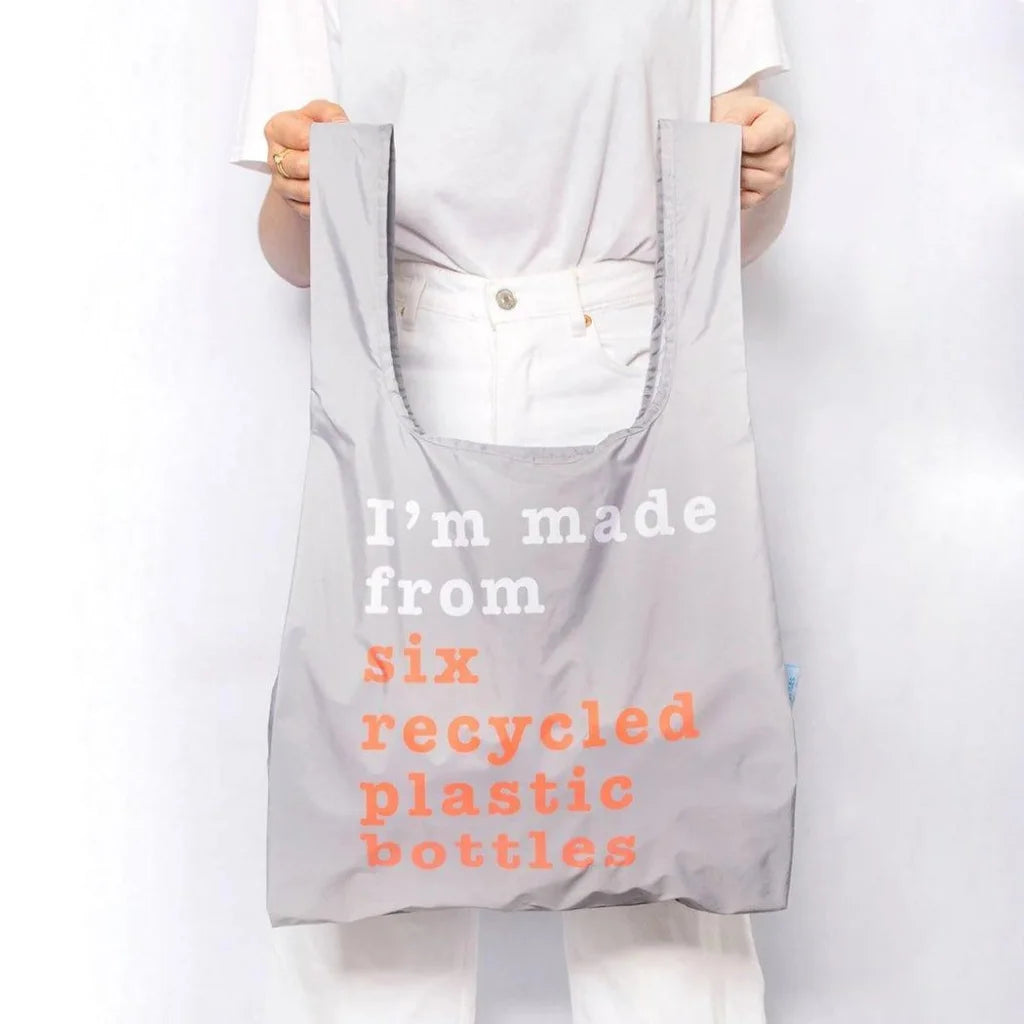 KIND BAG Reusable Bag - Medium| Recycle Grey & Coral