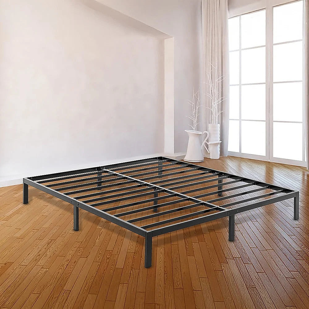 King Full Metal Bed Frame Base – Sturdy Steel Bed Base