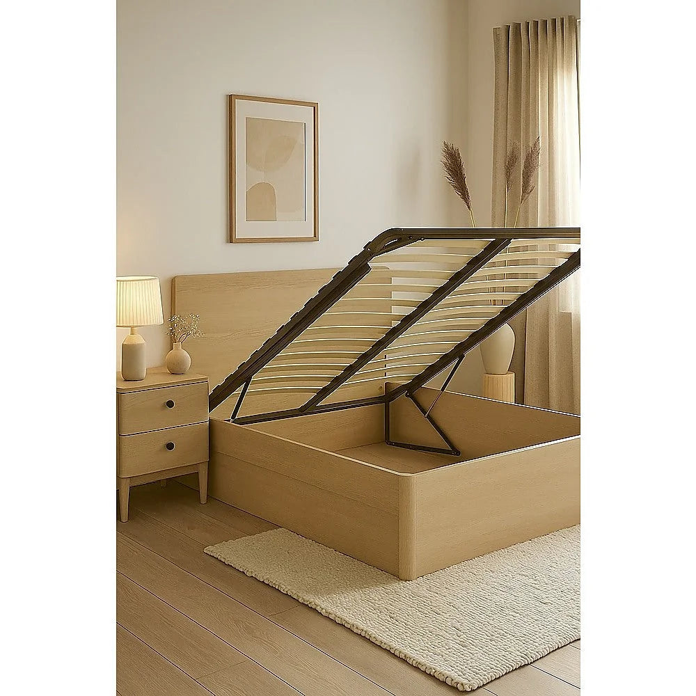 King Gas Lift Bed Mechanism with Frame – Storage Platform &
