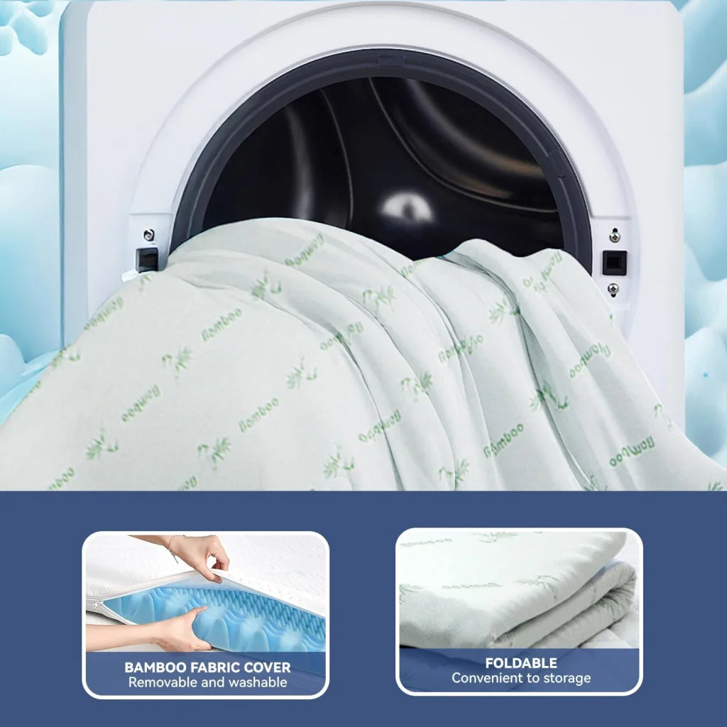 King Mattress Topper Memory Foam 7-Zone 8cm - Furniture >