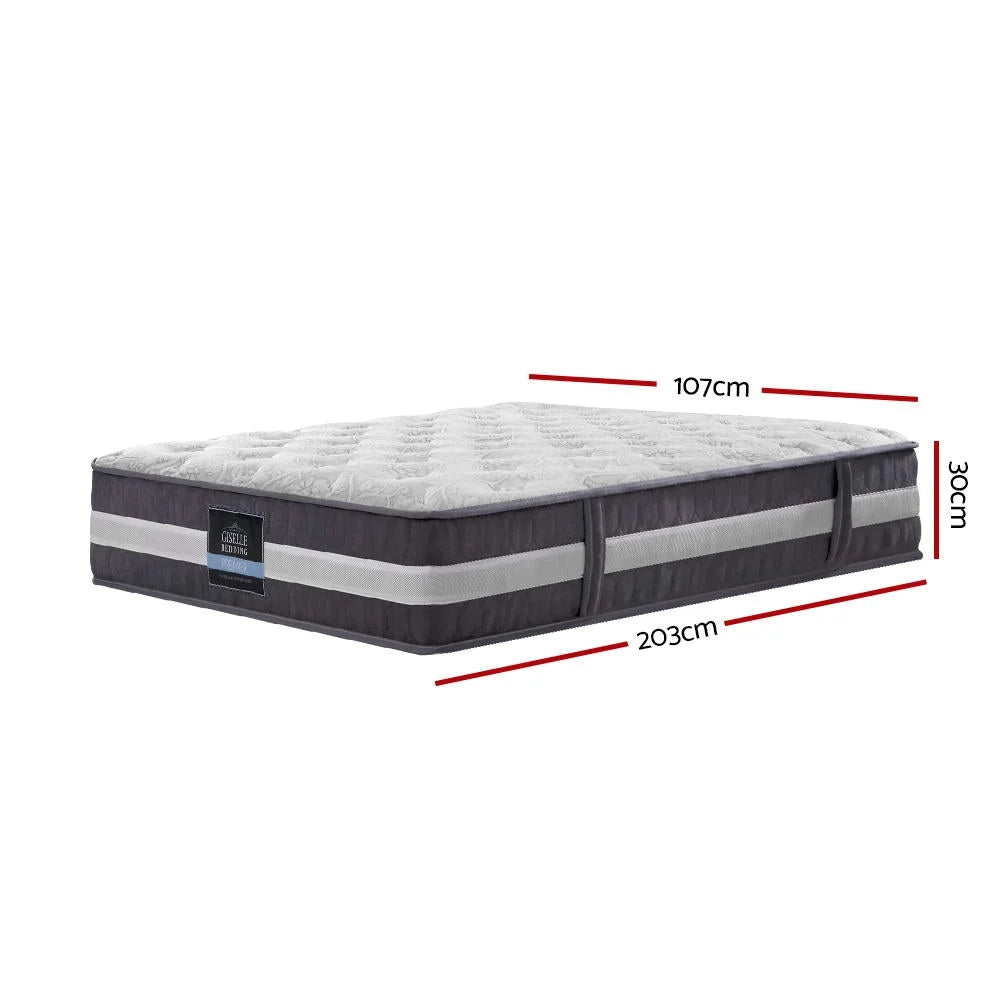 King Single Mattress 7-Zone Pocket Spring Medium Firm Foam