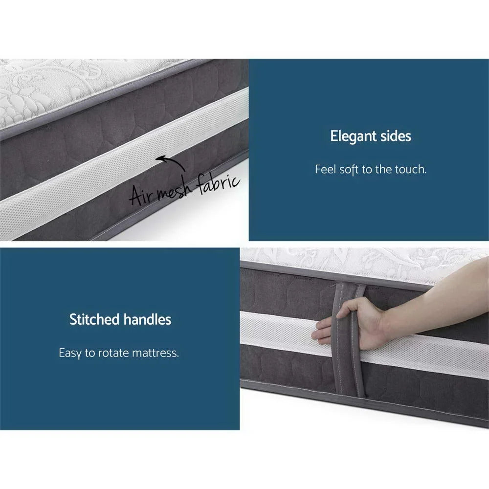 King Single Mattress 7-Zone Pocket Spring Medium Firm Foam