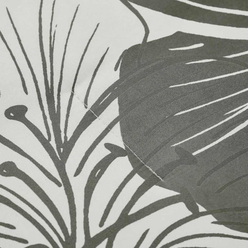 King Size Floral Comforter Set 3-Piece Green Floral