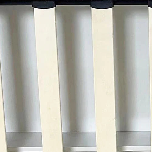 King Size High Rise Headboard Linen Beige Fabric Four MDF