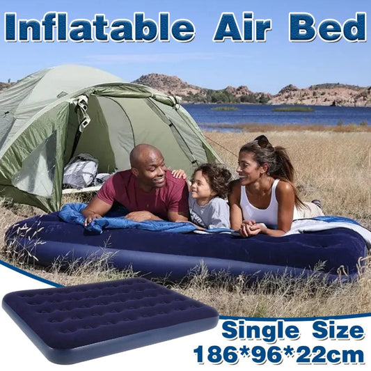 King Size Inflatable Airbed Easy Inflate Flocked Air