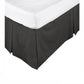 KINGDOM Box Pleated Valance Black - Double - Home & Garden