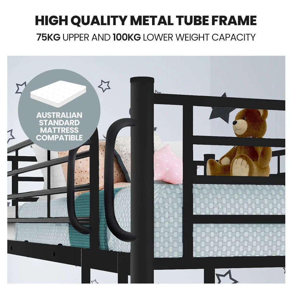 Kingston Slumber 2in1 King Single Metal Bunk Bed Frame
