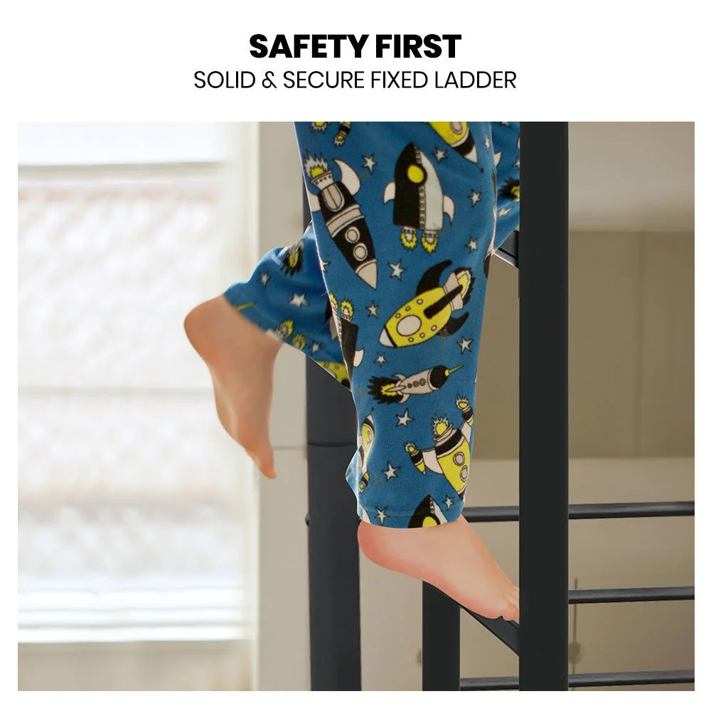 Kingston Slumber Metal Single over Double Bunk Bed Frame