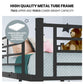 Metal Single Over Double Bunk Bed Frame Kingston Slumber