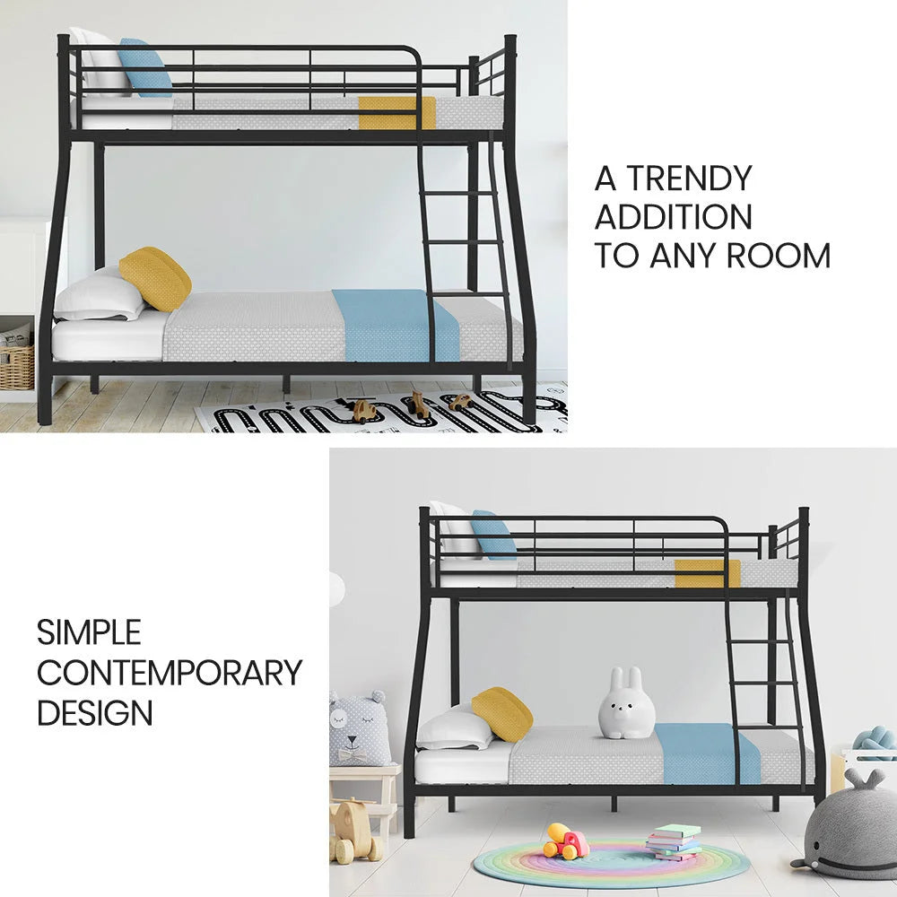 Kingston Slumber Metal Single over Double Bunk Bed Frame