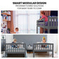 Kingston Slumber Single Bunk Bed Frame Solid Pine Wood