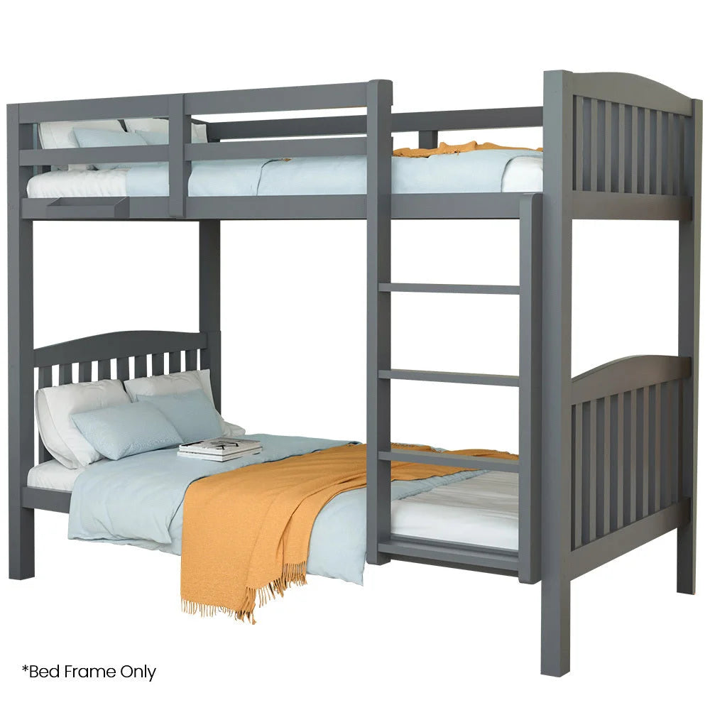 Kingston Slumber Single Bunk Bed Frame Solid Pine Wood