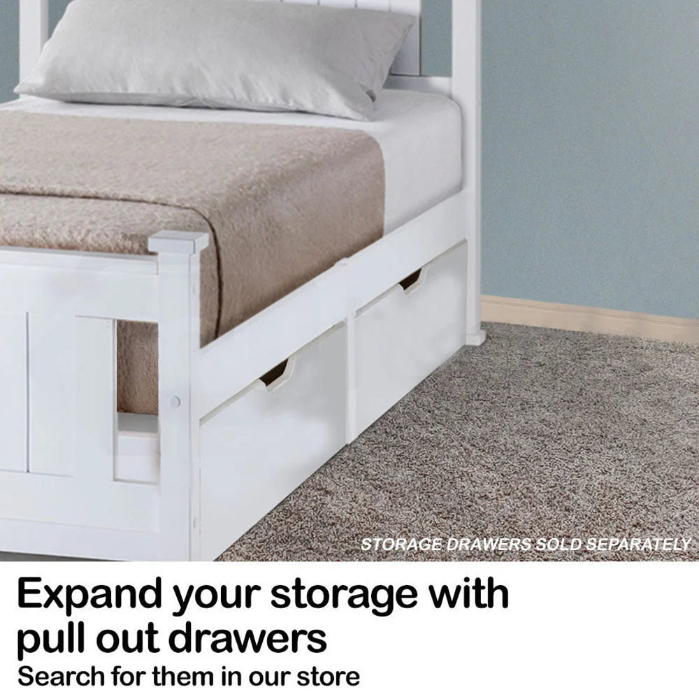 KINGSTON SLUMBER Single Wooden Bed Frame Bedroom Furniture