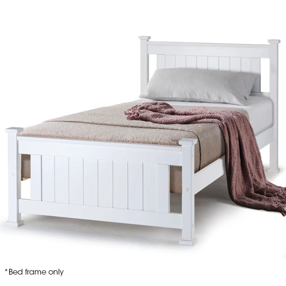 KINGSTON SLUMBER Single Wooden Bed Frame Bedroom Furniture