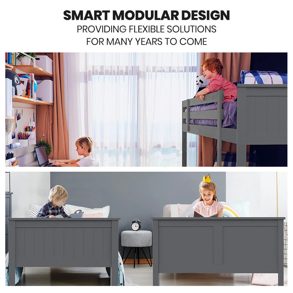 Kingston Slumber Triple Wooden Single Over Double Bunk Bed