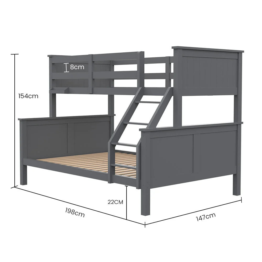 Kingston Slumber Triple Wooden Single Over Double Bunk Bed