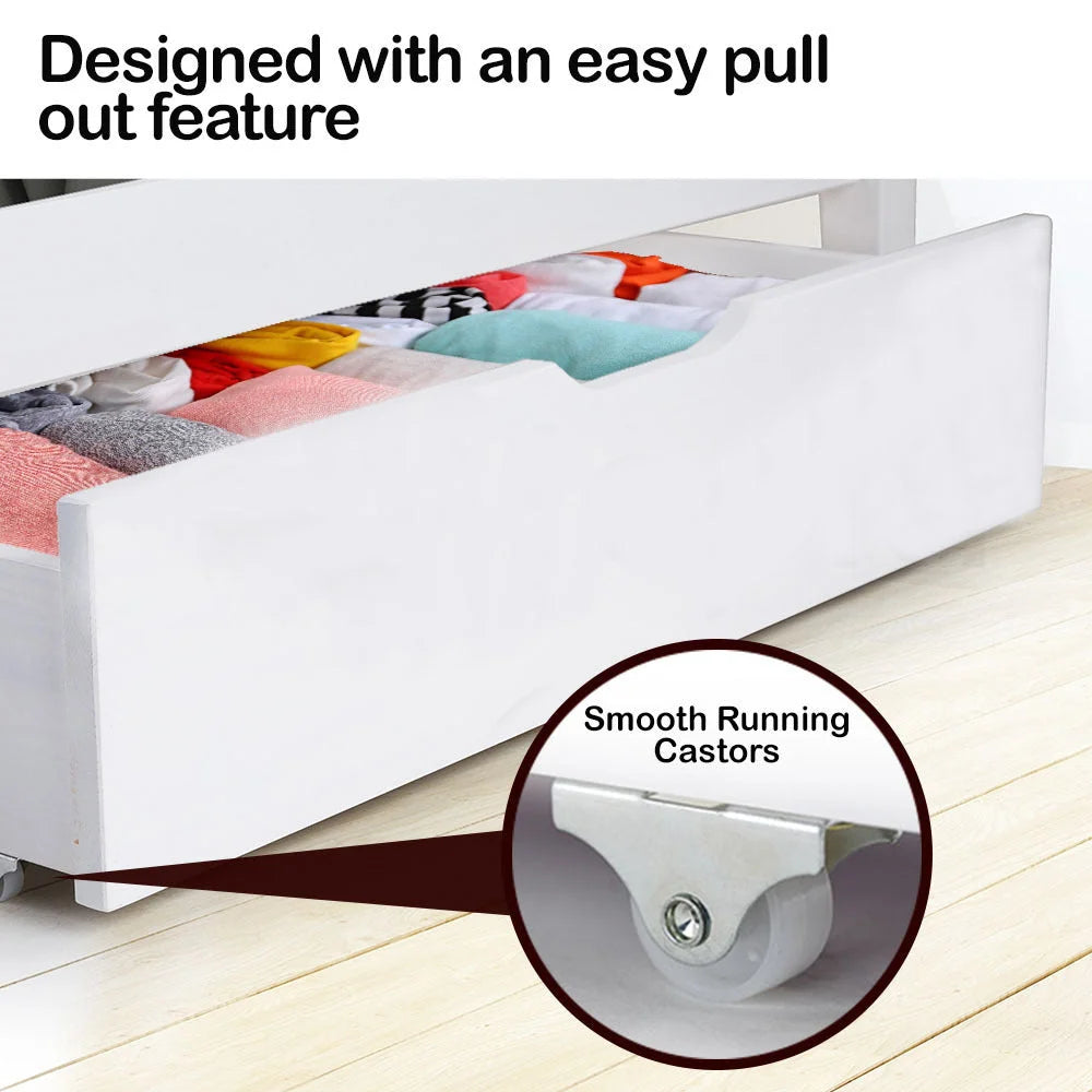 Kingston Slumber Trundle Under Bed Storage Drawers 2 Pieces