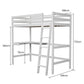 KINGSTON SLUMBER Wooden Kids Single Loft Bed Frame