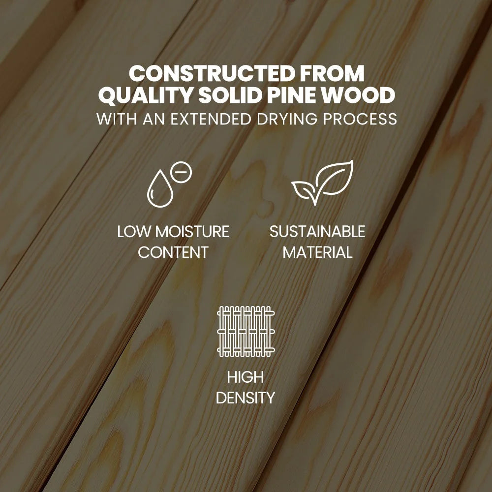 KINGSTON SLUMBER Wooden Kids Single Loft Bed Frame