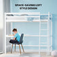 KINGSTON SLUMBER Wooden Kids Single Loft Bed Frame