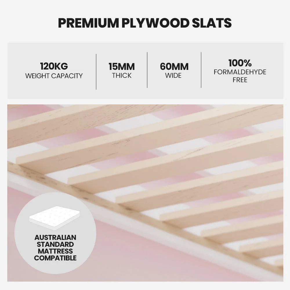 KINGSTON SLUMBER Wooden Kids Single Loft Bed Frame