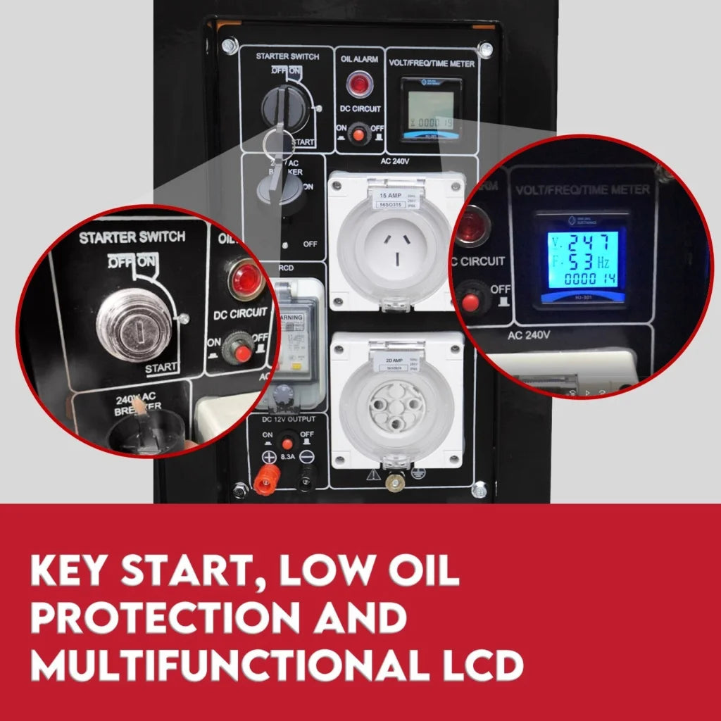 KINGTECH Diesel Generator 8.4kW Max 6kW Rated Single Phase