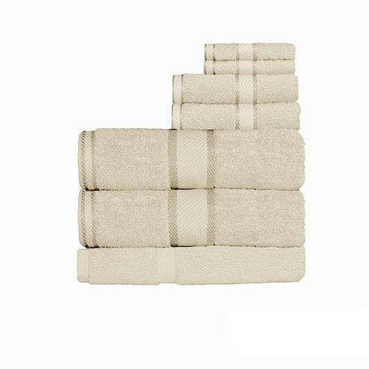 Kingtex 550gsm Cotton 7-Piece Bath Sheet Set - Linen - Home