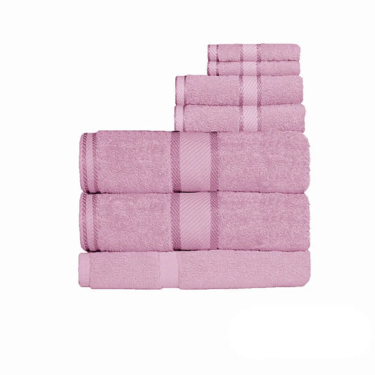 Kingtex 550gsm Cotton 7-Piece Bath Sheet Set - Rose - Home