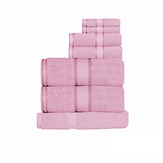 Kingtex 550gsm Cotton 7-Piece Towel Set - Rose - Home &