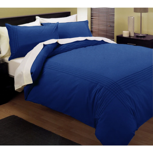 Kingtex Pintuck Quilt Cover Set Queen - Blue - Home & Garden