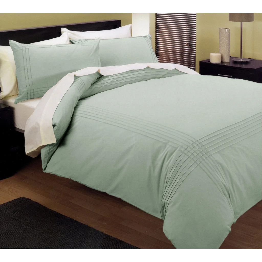 Kingtex Pintuck Quilt Cover Set Queen - Melon - Home &