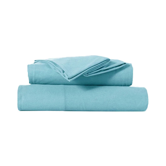 Kingtex Ultra-Soft Micro Flannel Sheet Set 40cm Wall - Aqua