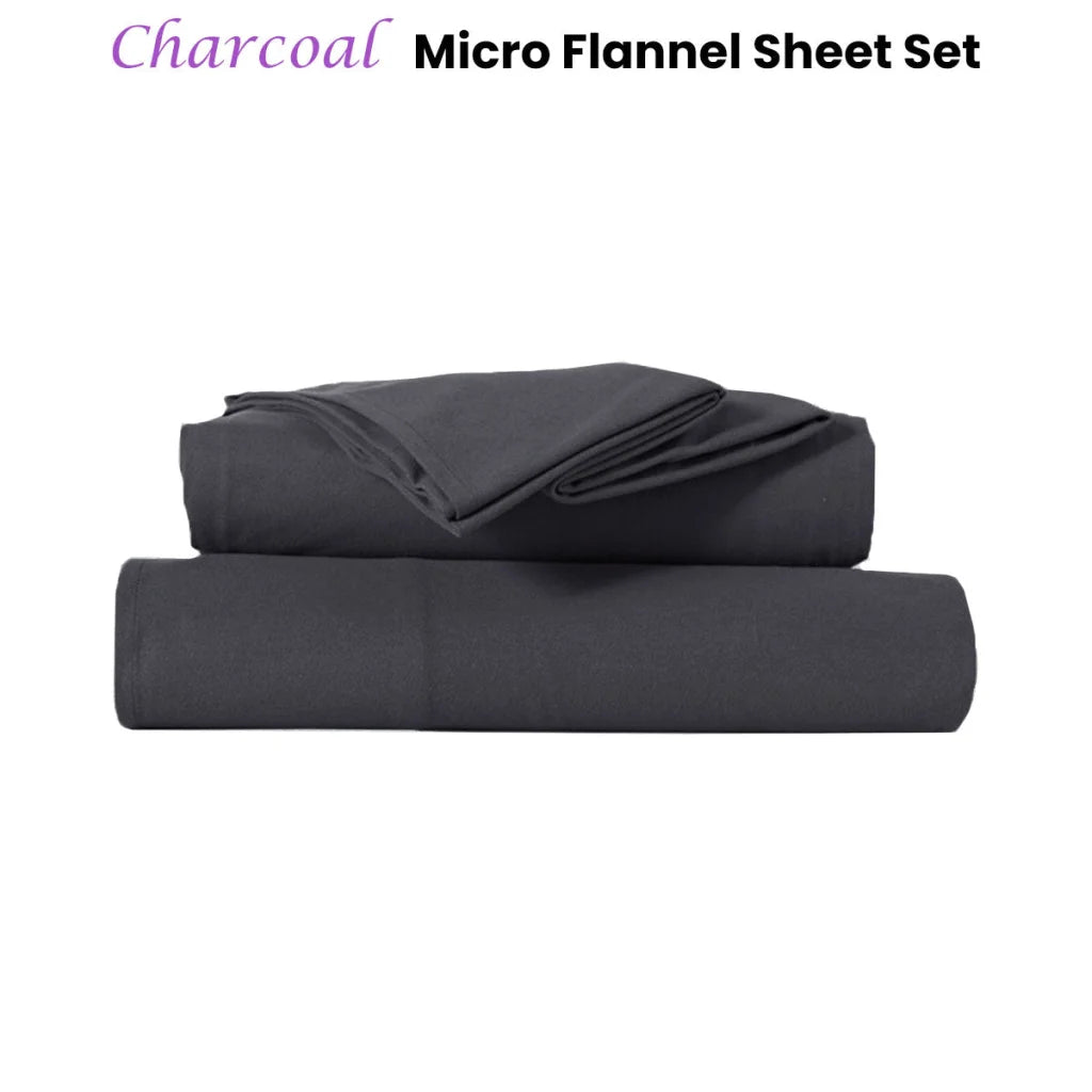 Kingtex Ultra-Soft Micro Flannel Sheet Set 40cm Wall