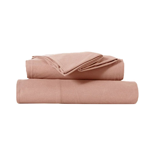 Kingtex Ultra-Soft Micro Flannel Sheet Set 40cm Wall - Rose