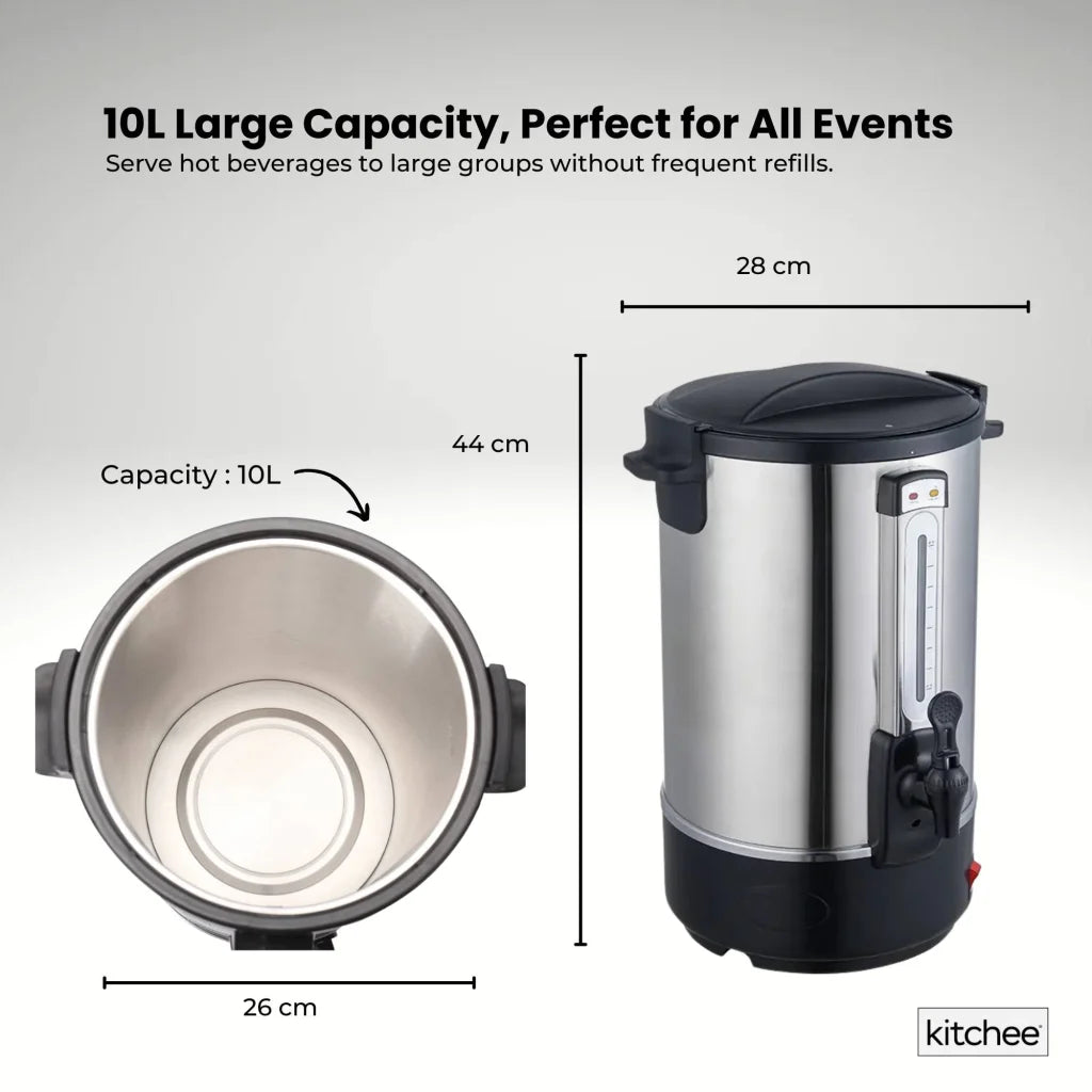 Kitchee 10L Electric Water Boiler - Stainless Steel