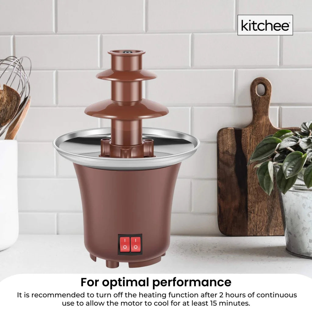 Kitchee 3 Tier Mini Chocolate Fountain Fondue Electric