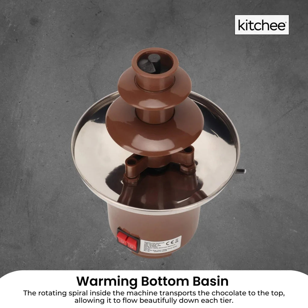 Kitchee 3 Tier Mini Chocolate Fountain Fondue Electric