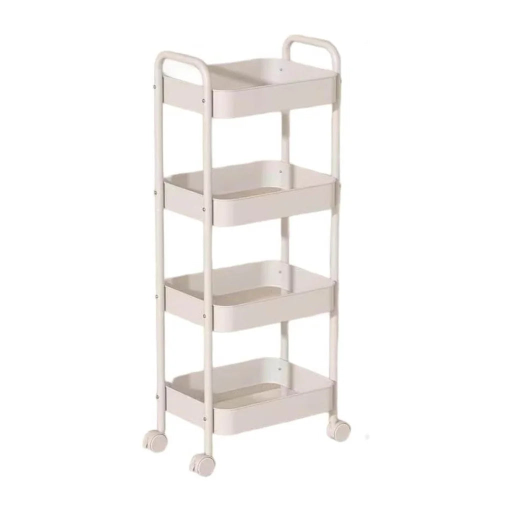 Kitchee 4-Tier Kitchen Storage Cart Trolley with Wheels