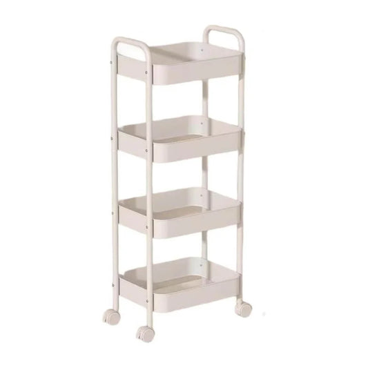 Kitchee 4-Tier Kitchen Storage Cart Trolley with Wheels
