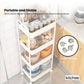 Kitchee 4-Tier Kitchen Storage Cart Trolley with Wheels