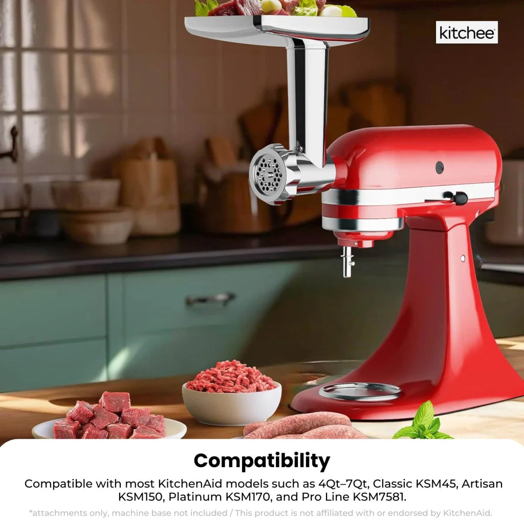 Kitchee Meat Food Grinder Sausage Attachment - Compatible